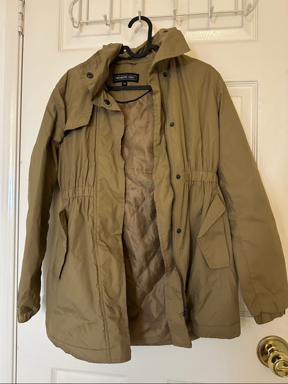 Members Only Olive Green Military-Style Field Jacket